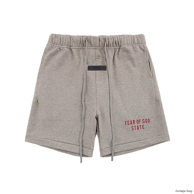 ESSENTIALS minimalist light gray shorts