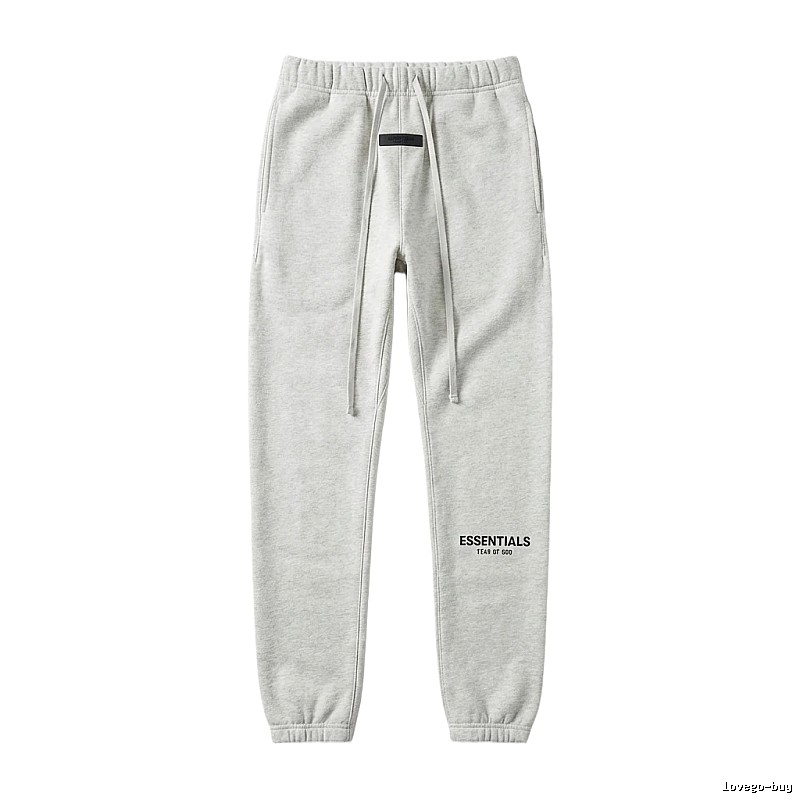 ESSENTIALS minimalist light gray sweatpants