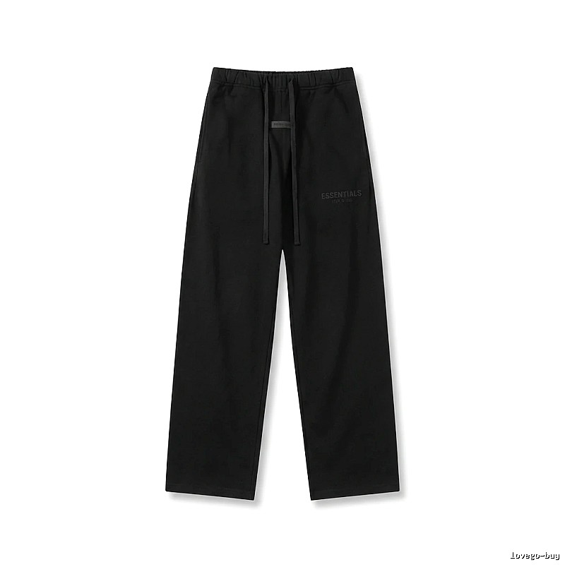 ESSENTIALS minimalist style black long trousers