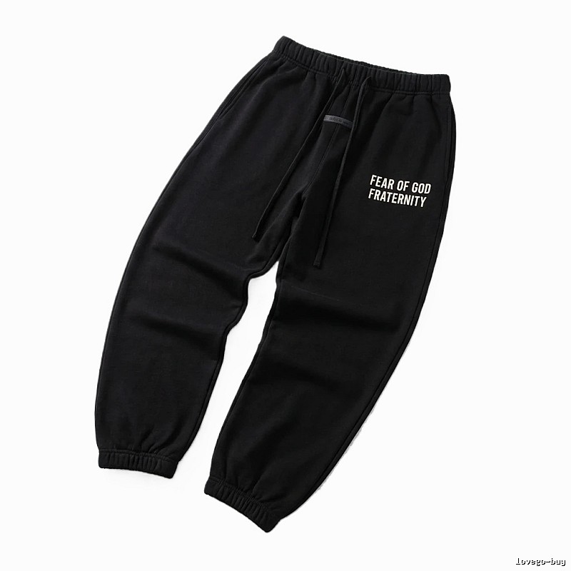 ESSENTIALS minimalist style black sweatpants