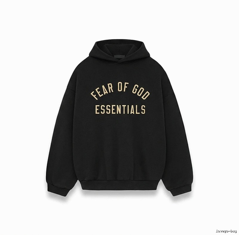 ESSENTIALS minimalist style black sweatshirt