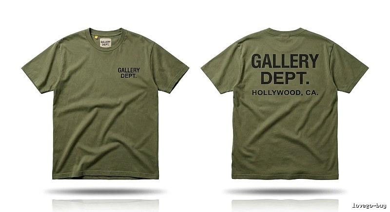 Gallery Dept American Retro Style Green T-shirt