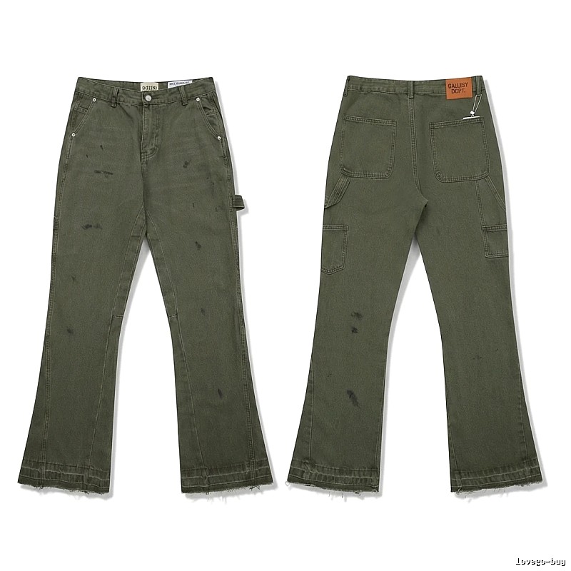 Gallery Dept. Distressed Style Military Green Utility Pants