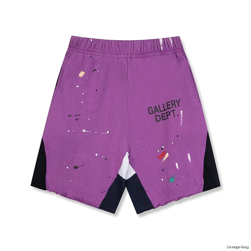 Gallery Dept Graffiti Style Purple Shorts