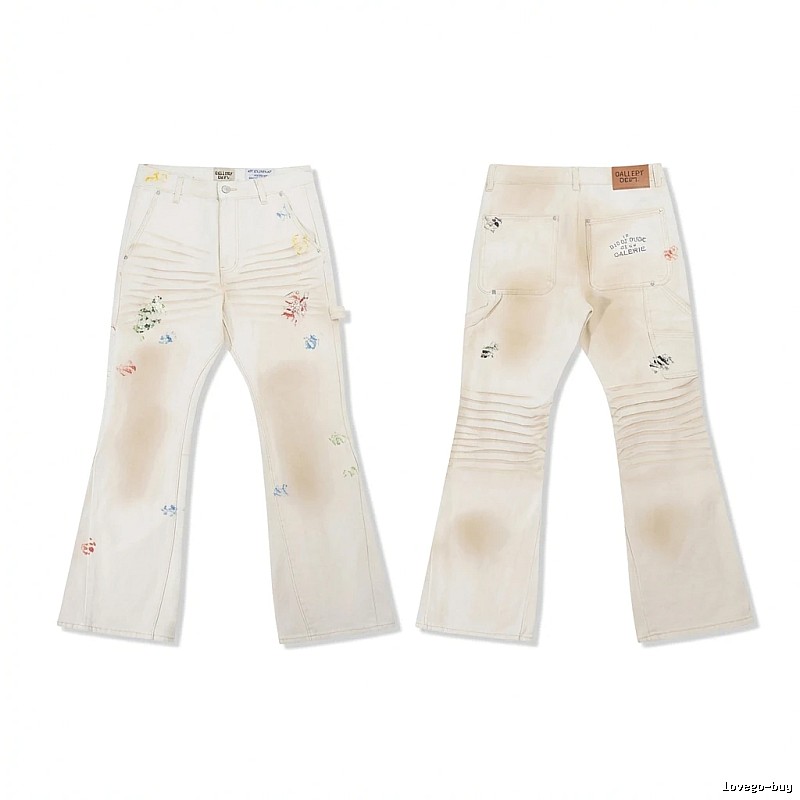 Gallery Dept graffiti-style white jeans