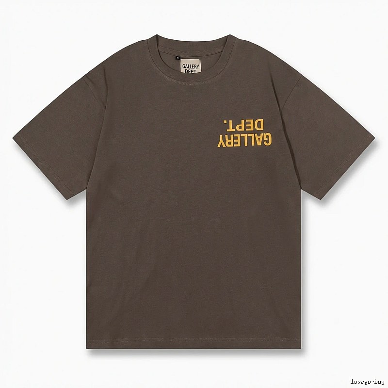 Gallery Dept Retro Style Dark Coffee T-shirt