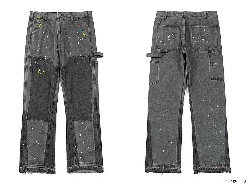 Gallery Dept. Stitched Graffiti Style Grey Pants