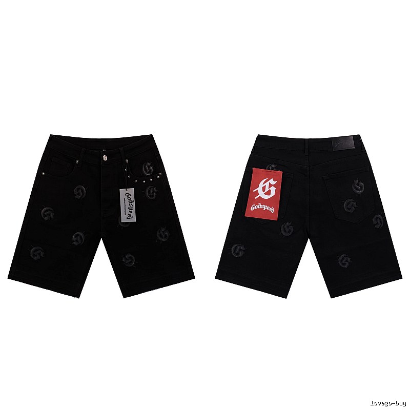 Godspeed Full G Street Style Black Denim Shorts