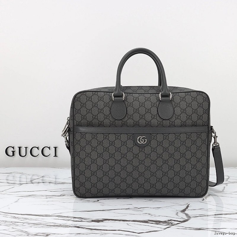 Gray GG Briefcase Gucci Briefcase for Photo Ready Styling