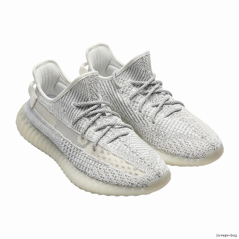 Grey and white casual Yeezy 350 shoes