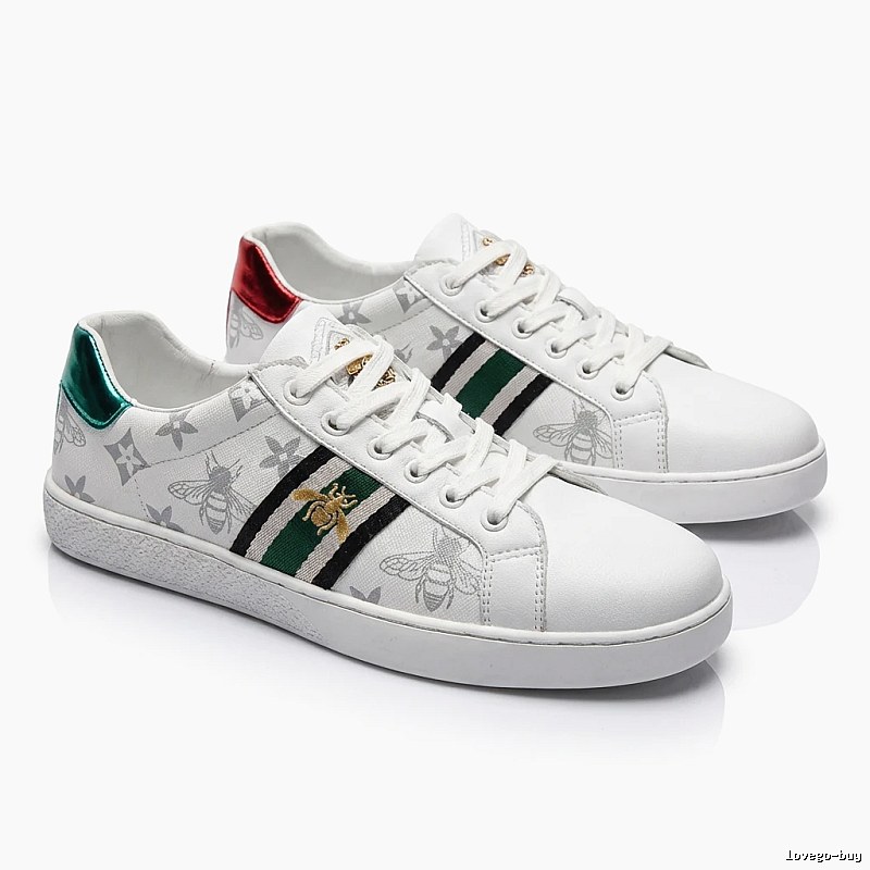 Gucci Bee Series Retro Style White Shoes