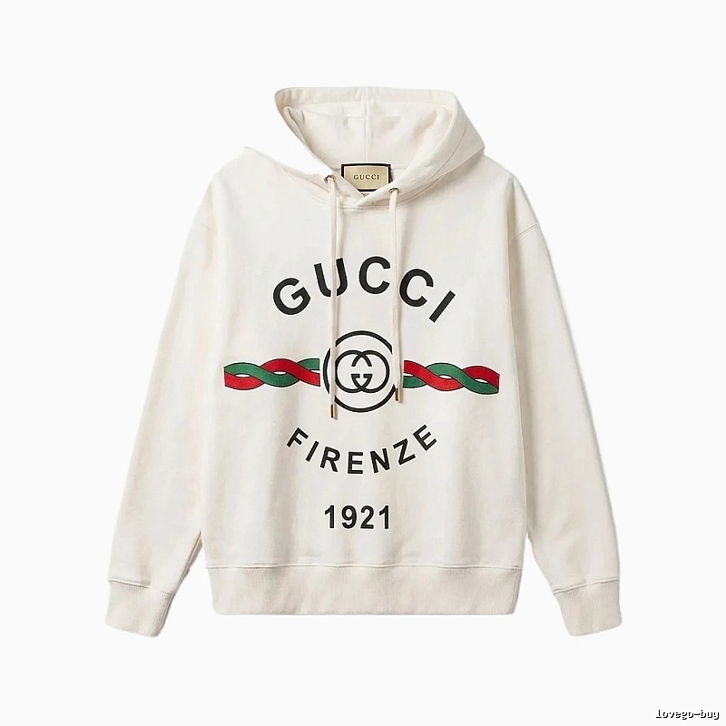 Gucci retro-style white hoodie