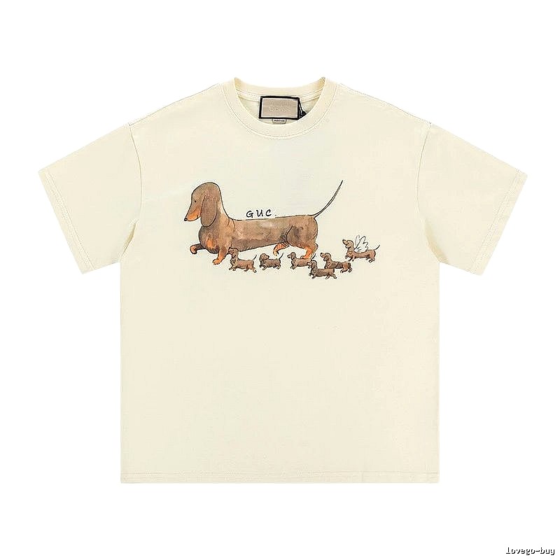 Gucci Sausage Print Casual Off-white T-shirt