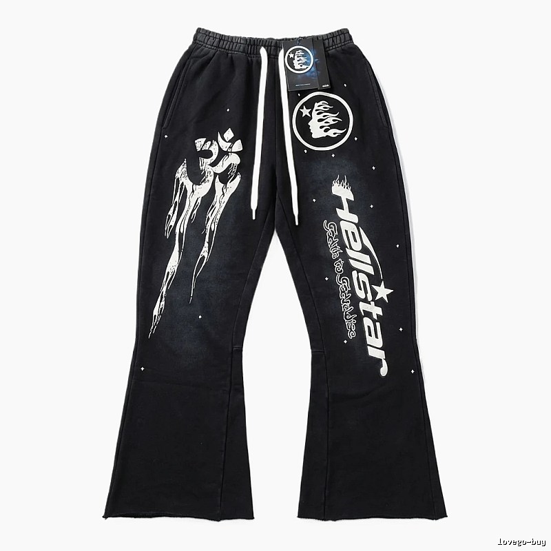Hellstar dark style black long trousers