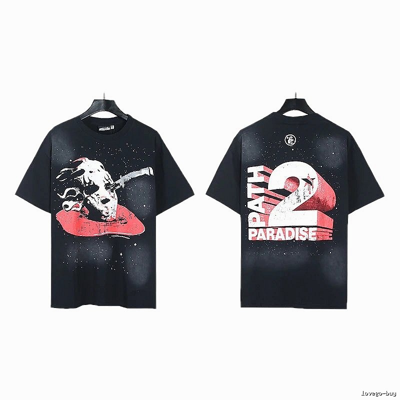 Hellstar Killer Print Street Style Black & Red T-Shirt