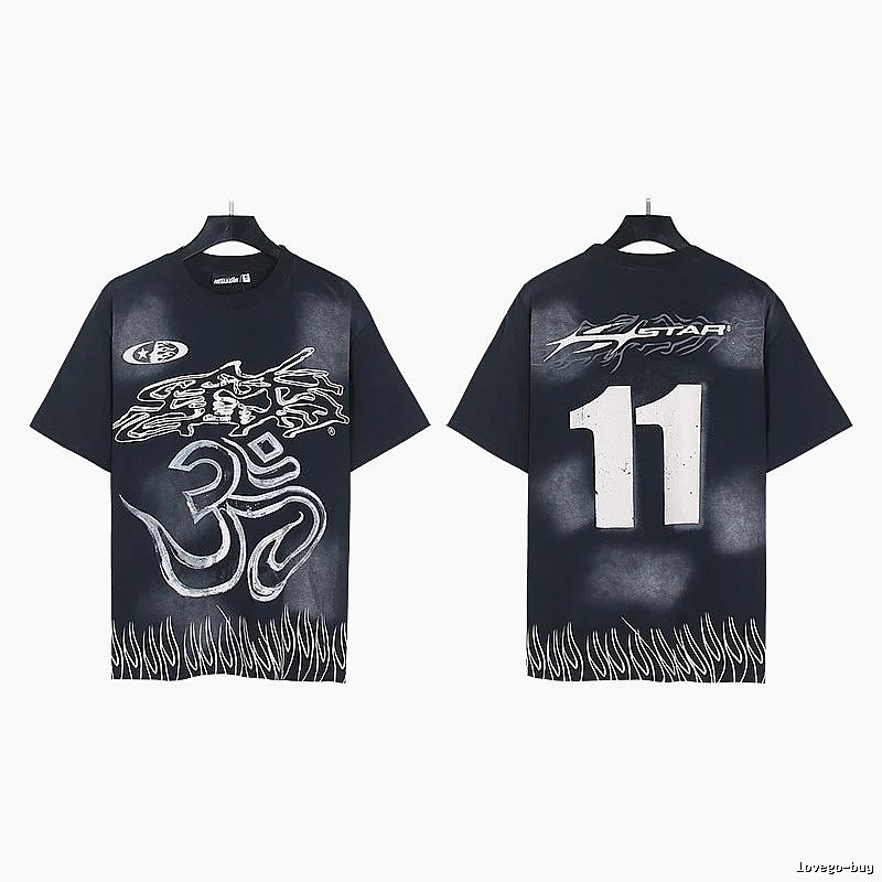 Hellstar No.11 Printed Street Style Black T-Shirt