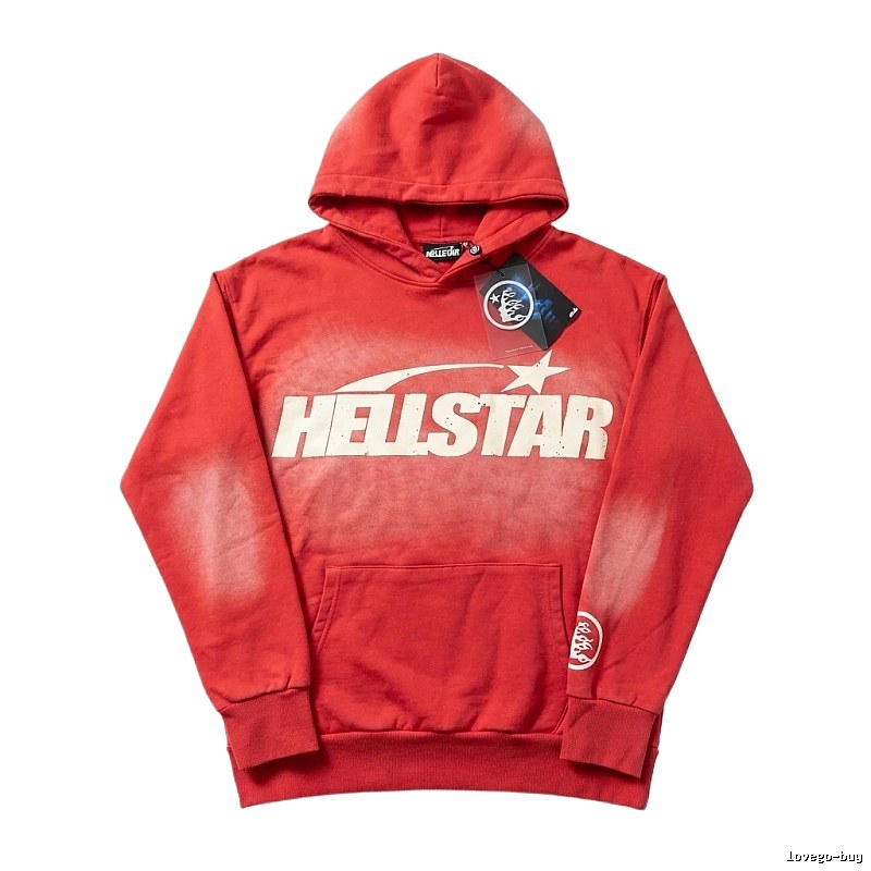 Hellstar trendy brand red hoodie