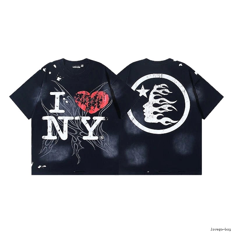 HellstarNY Vintage Distressed Black Short-sleeve T-shirt