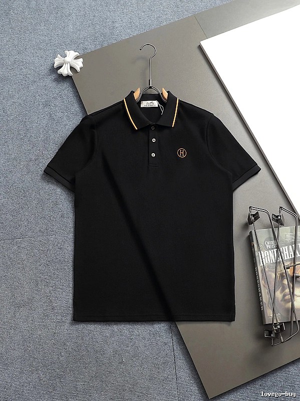Hermès Classic Wind Black Polo Shirt