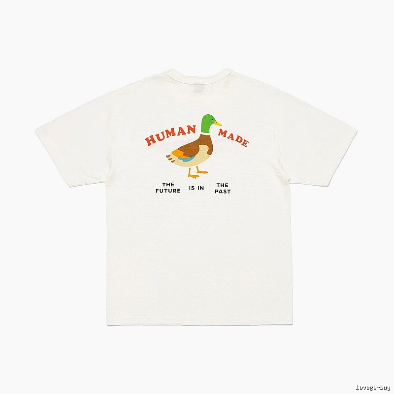 HUMAN MADE Green Duck Print Vintage Off-white T-shirt