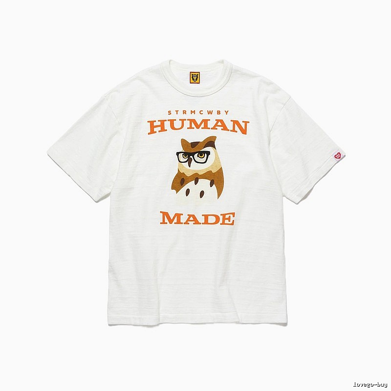 HUMAN MADE Owl Print Vintage White T-Shirt
