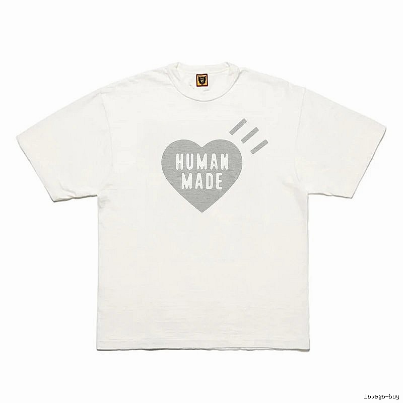 Human Made Statement Heart logo T-shirt Black Green Human for Easy Pairing