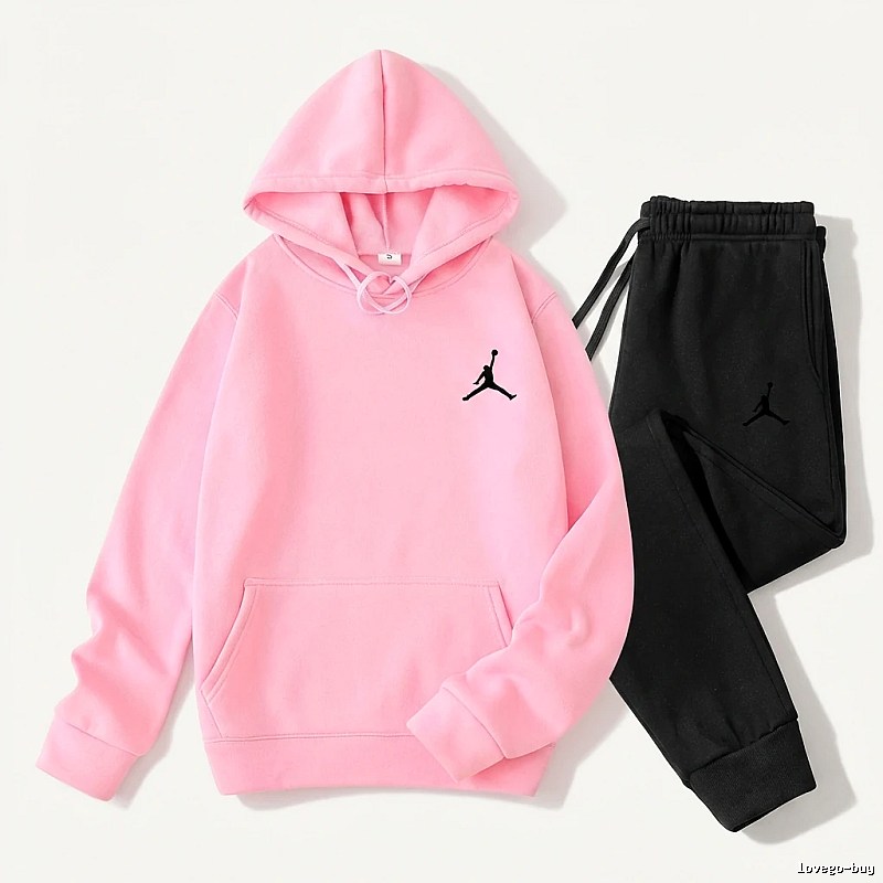 Jordan sporty pink and black suit