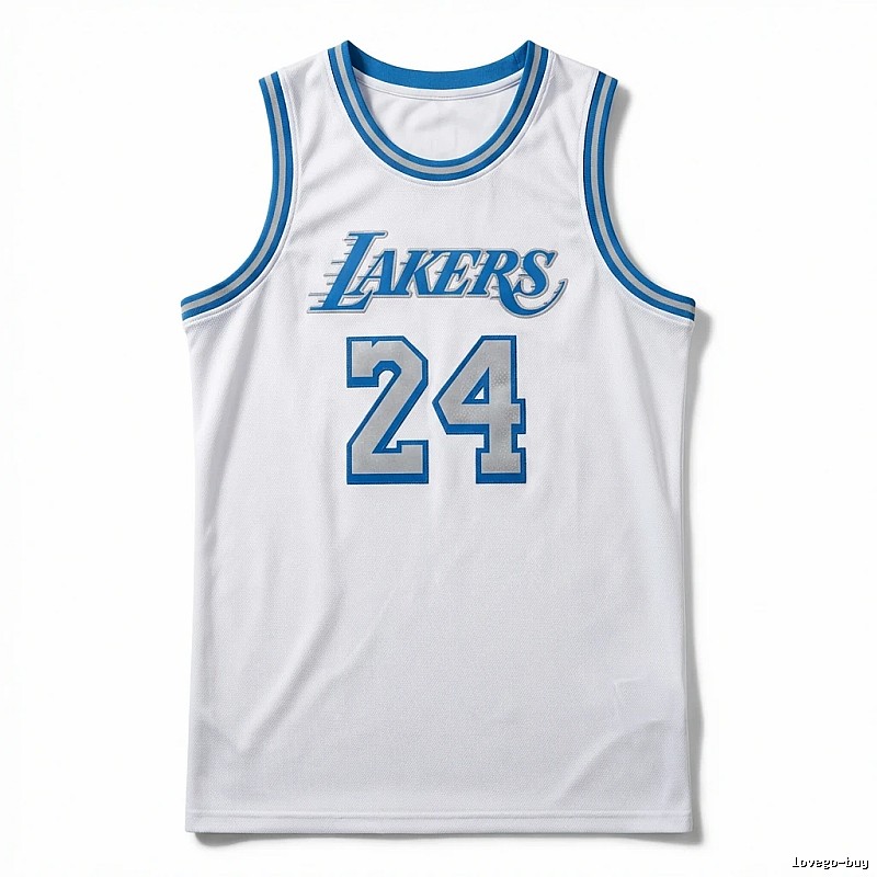 Kobe Lakers retro-style white jersey