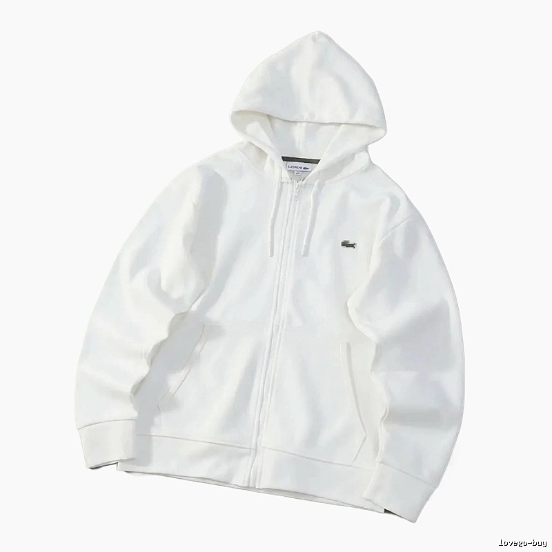 Lacoste simple-style white hoodie