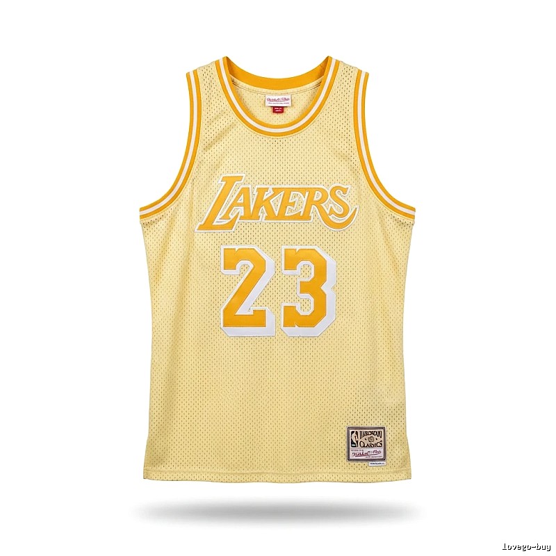LBJ Lakers retro yellow jersey