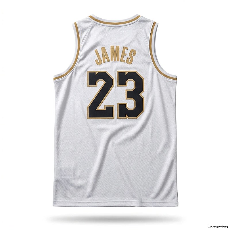 LBJ No. 23 basketball wind white jersey