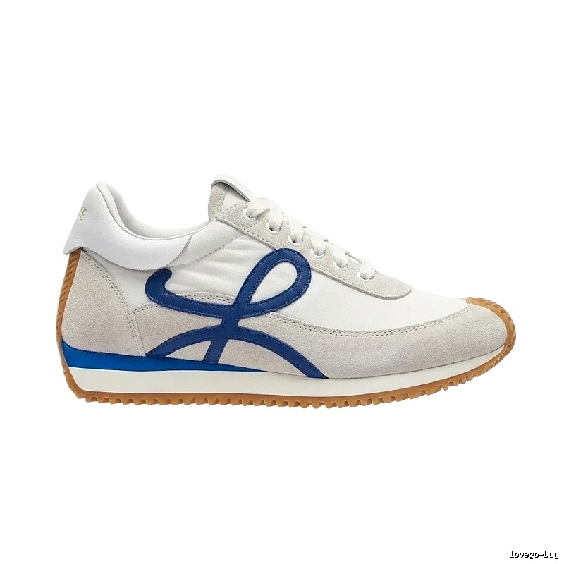 LOEWE retro-style blue and white sports shoes