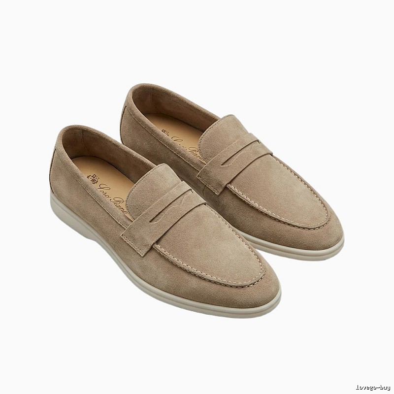 Loro Piana casual style beige leather shoes