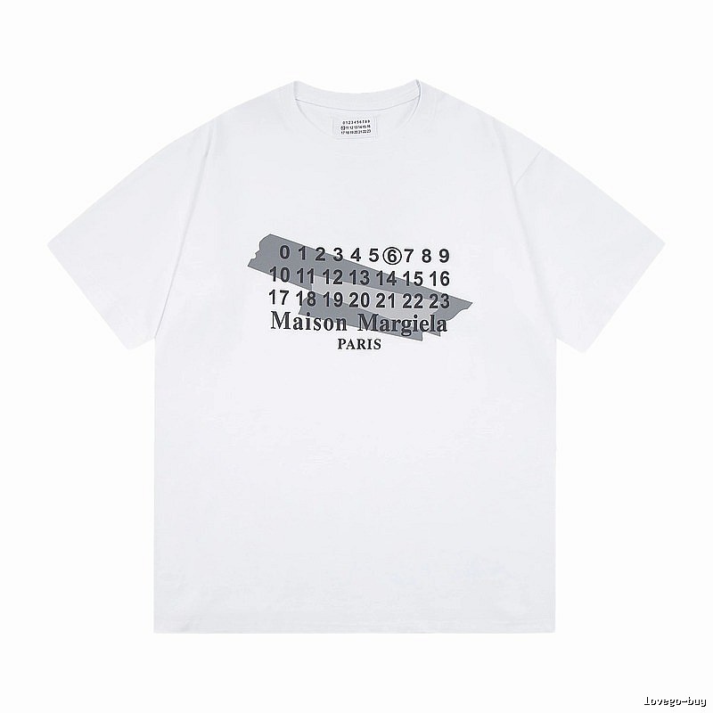 Maison Margiela Digital Print Cool Trendy White T-shirt