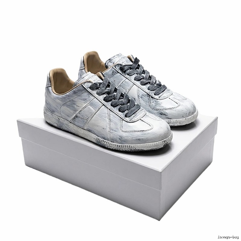 Maison Margiela German training style gray-white shoes