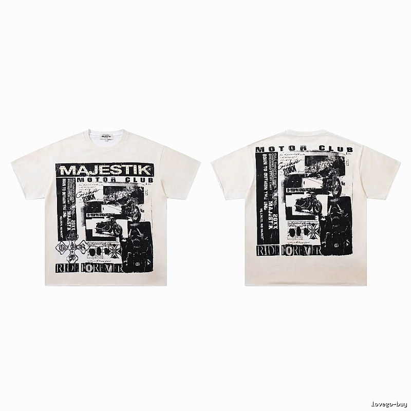 MAJESTIK Motorcycle Club Vintage Off-white T-shirt