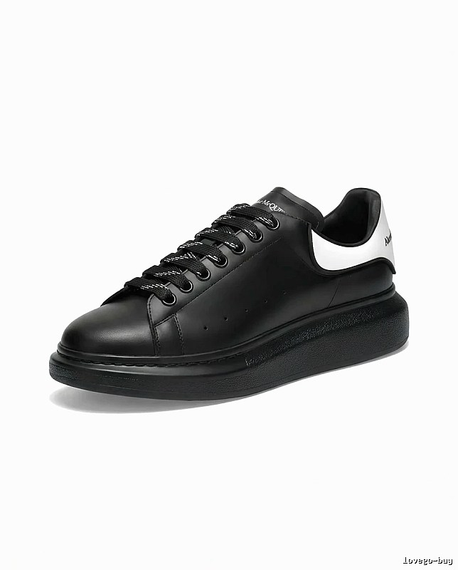 McQueen thick-soled black and white casual shoes