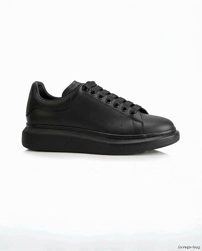 McQueen Thick-soled Casual Style Black Shoes