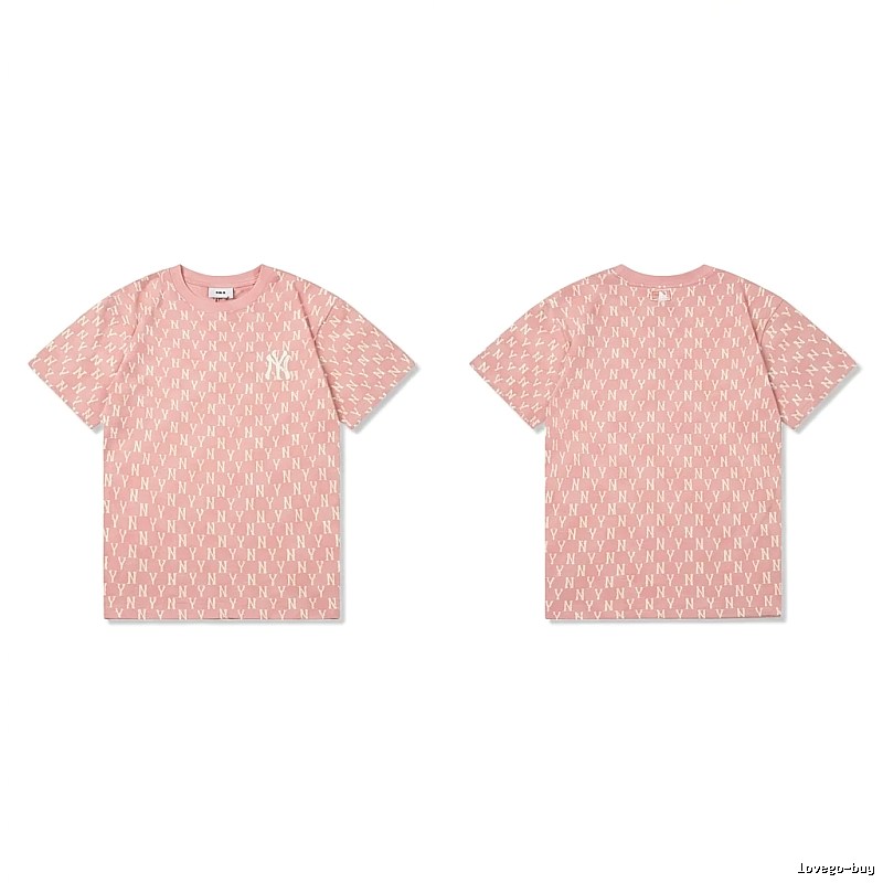 MLB full - print style pink T - shirt