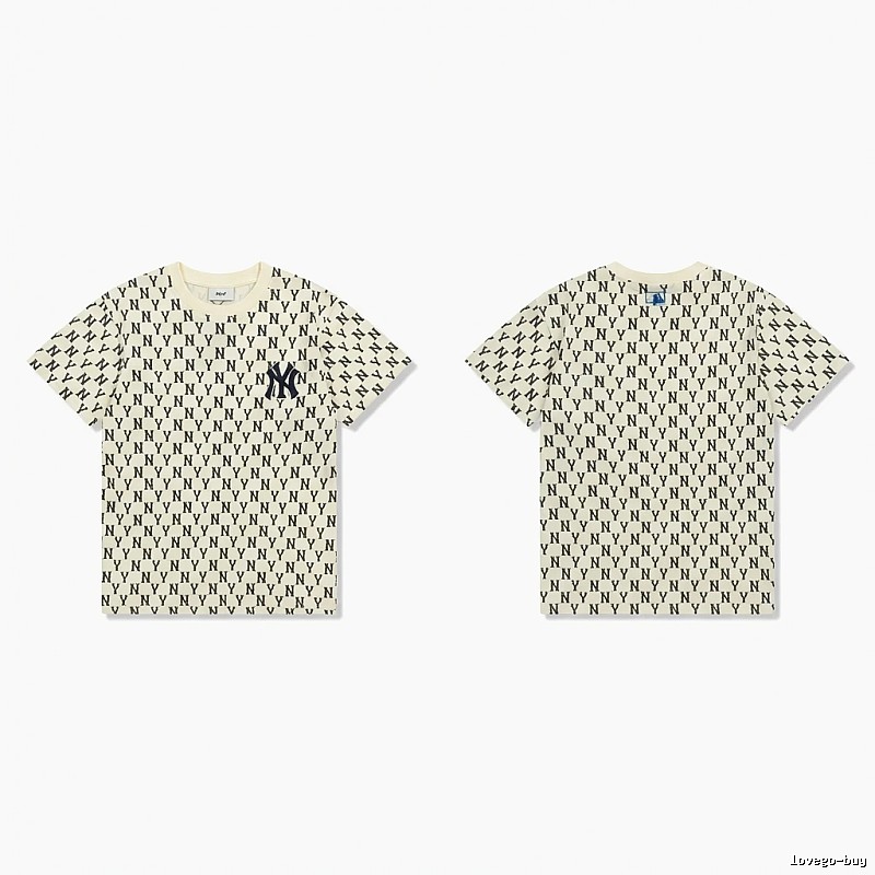 MLB full-print trendy style white T-shirt