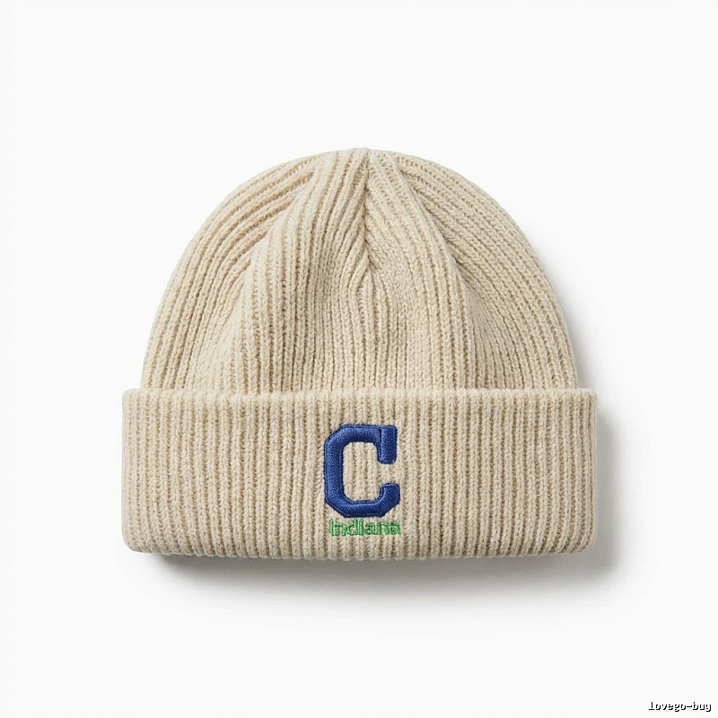 MLB letter minimalist style beige hat