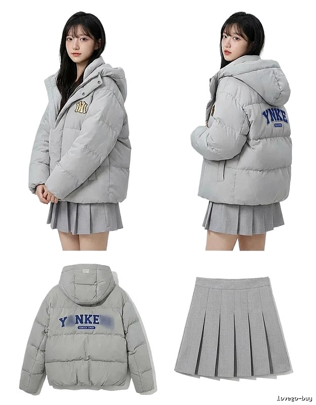 MLB Yankees light gray down jacket