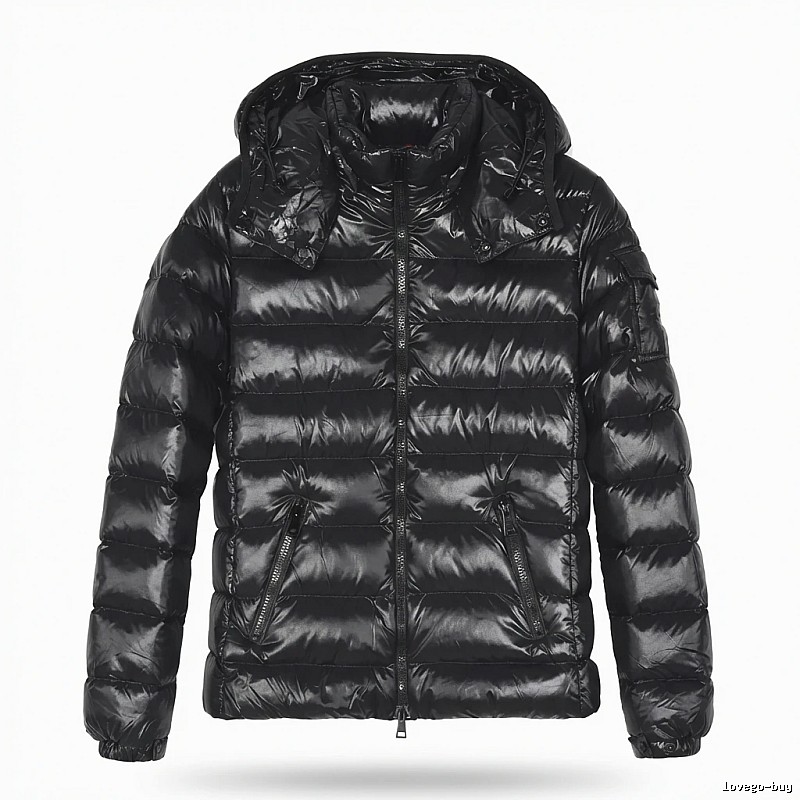Moncler black shiny down jacket
