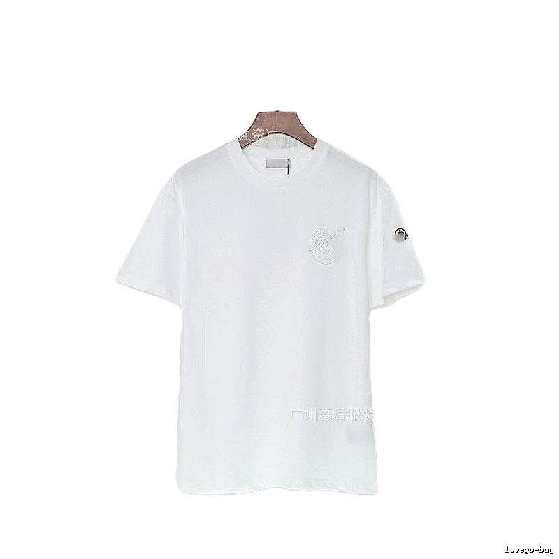 Moncler Embroidered Collection Casual-style White T-Shirt
