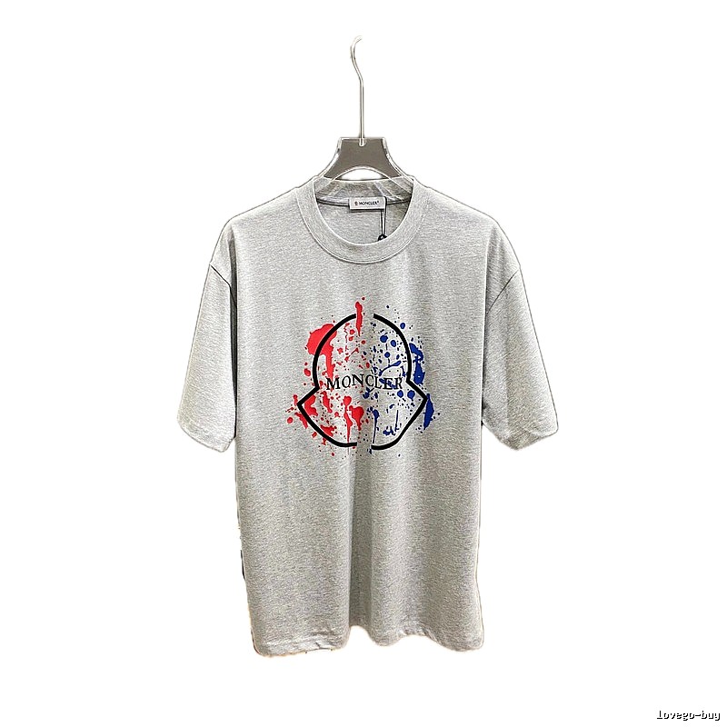 Moncler graffiti-style grey T-shirt