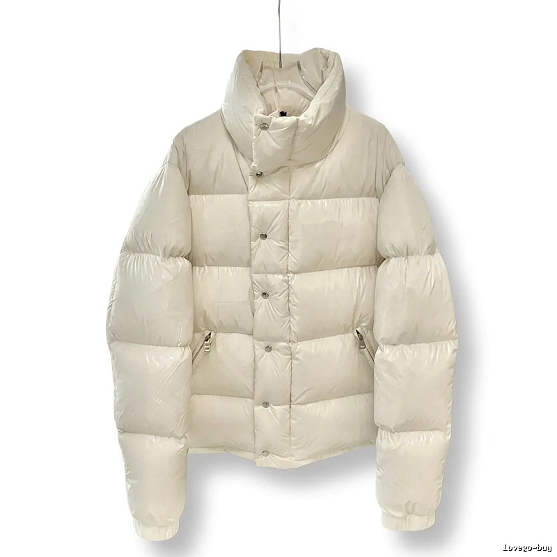 Moncler minimalist style off-white down jacket