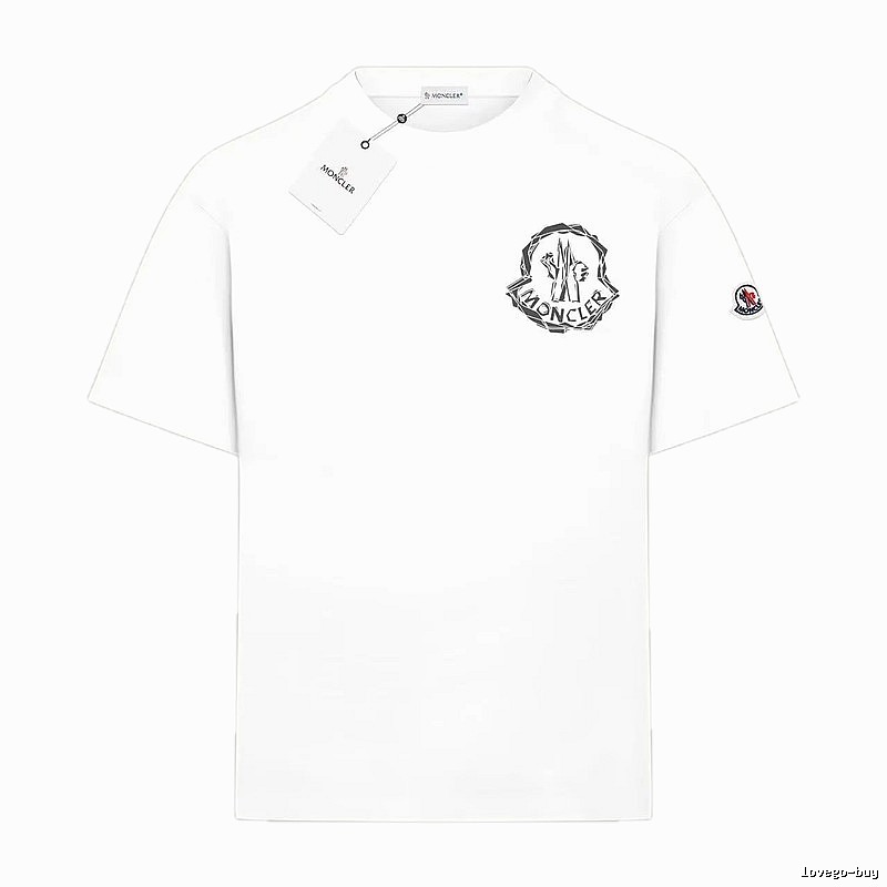Moncler Printed Simple White T-shirt