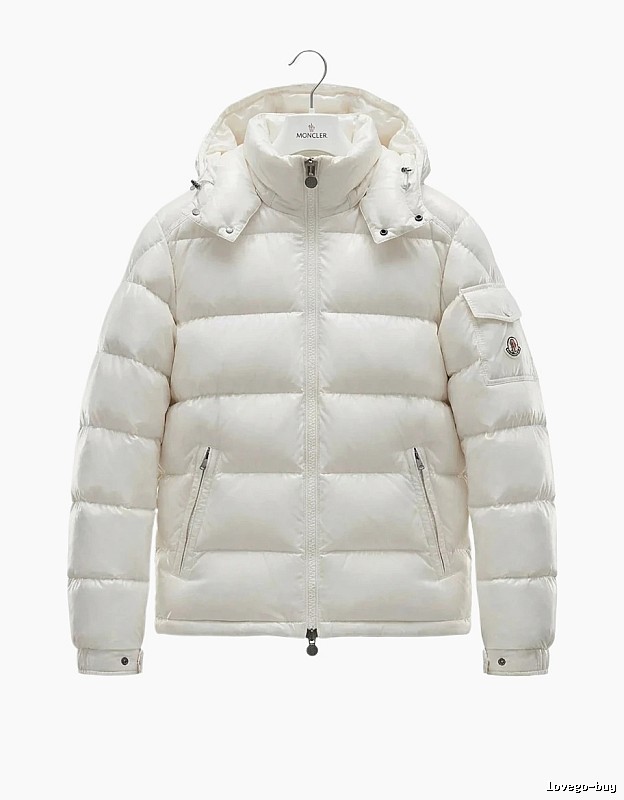 Moncler shiny and fashionable white down jacket
