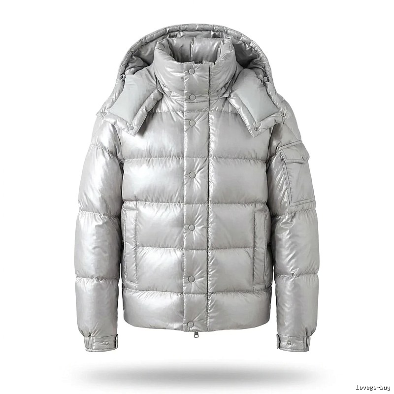 Moncler Silver Shiny Trendy and Cool Down Jacket