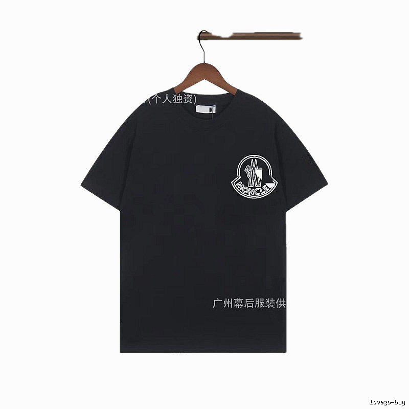 Moncler Trendy Printed Black T-Shirt